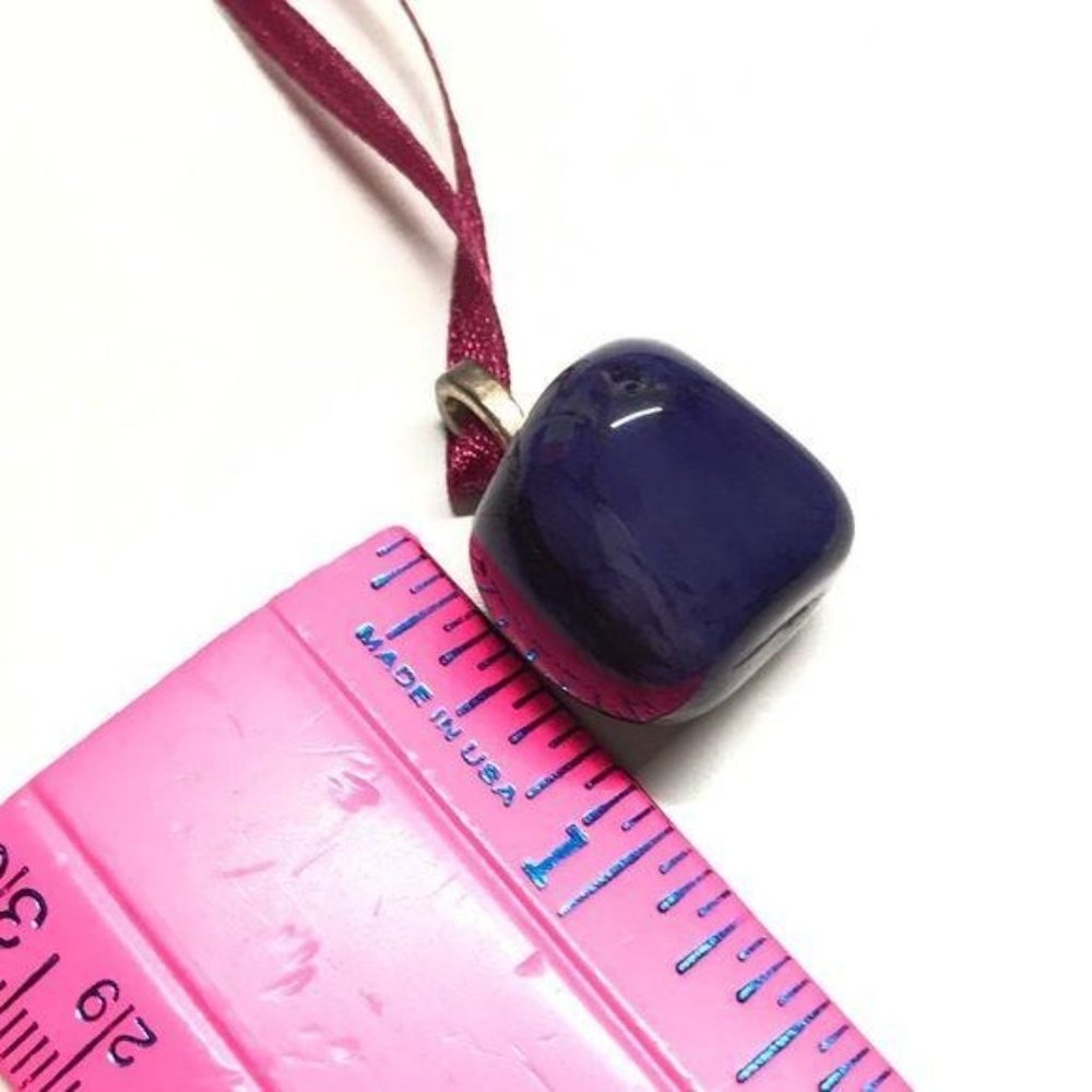 Handmade gemstone pendant necklace purple 7 chakra - Picture 4 of 6